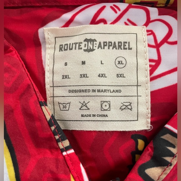 🆕 UMD Fan Pattern (Red) / Hawaiian Shirt XL - Picture 6 of 9